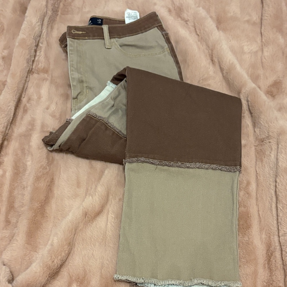 Hollister Two-Tone Brown Dad Jeans